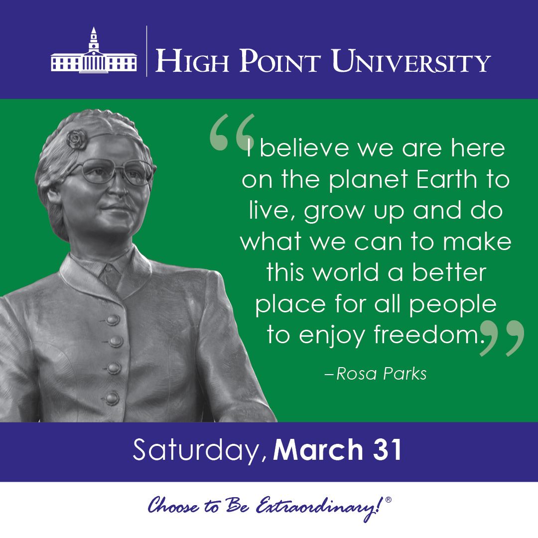  CALENDAR March 31 2018 High Point University High Point NC