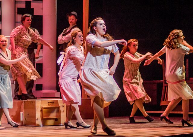 Musical Theater minor students performing in a stage production at HPU's Hayworth School of Arts and Design