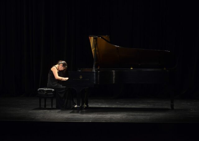 Student performing piano in the Piano or Organ Music minor at HPU's Hayworth School of Arts and Design