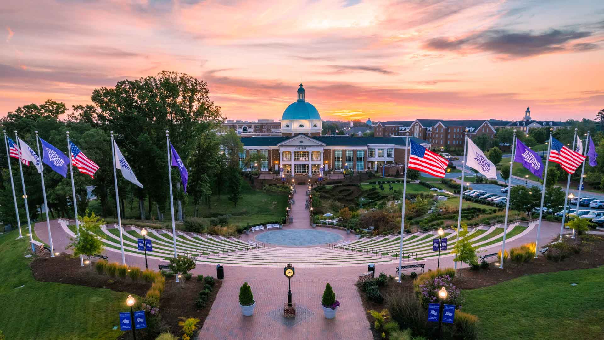 cottrell Hall Night Sunset