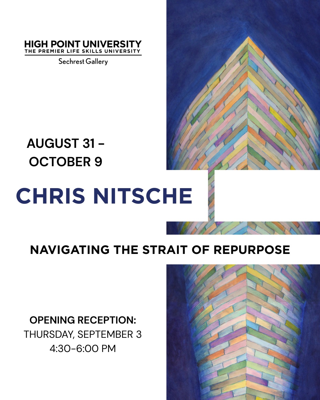 Chris Nitsche: Navigating the Strait of Repurpose exhibition poster