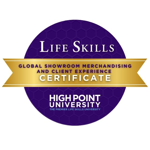 Credential Badge Logo Global Showroom Merchandising and Client Experience