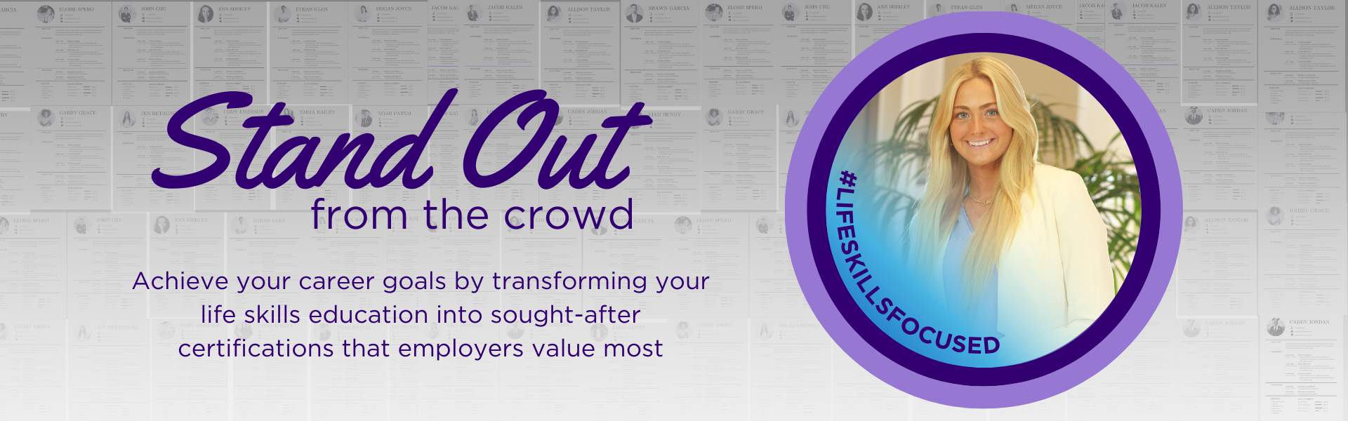 Achieve and Stand Out from the Crowd Banner