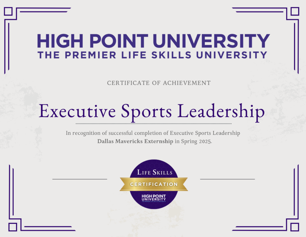 executive sports leadership certification