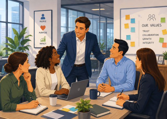 leaders in a meeting