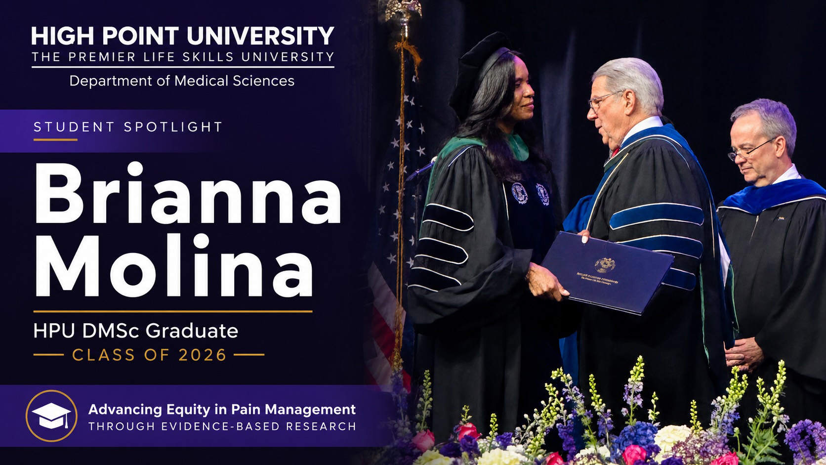 Student Spotlight: Brianna Molina, HPU DMSc Class of 2026 graduate, Advancing Equity in Pain Management Through Evidence-Based Research