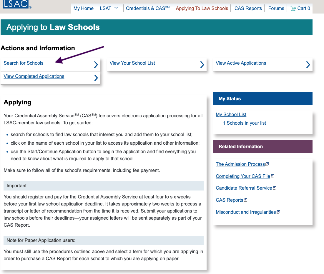 Lsac application instructions law school high point university