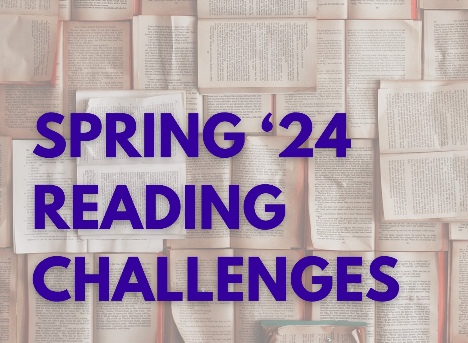 Spring 2024 Reading Challenges Library High Point University