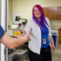 Image of customers being helped in the Print Shop.