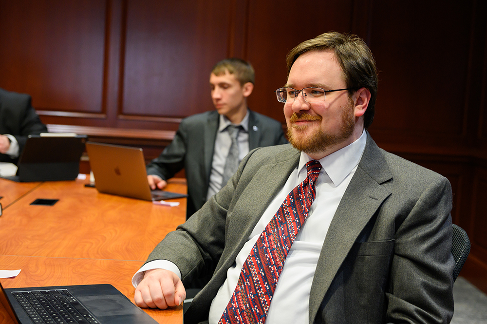 Alex Baldwin, a second-year law student from Burlington, North Carolina, said he wanted to get involved in HPU’s veterans law clinic after watching his best friend struggle to get assistance from the VA. His friend is a U.S. Army veteran who sustained serious injuries during an explosion while deployed overseas.