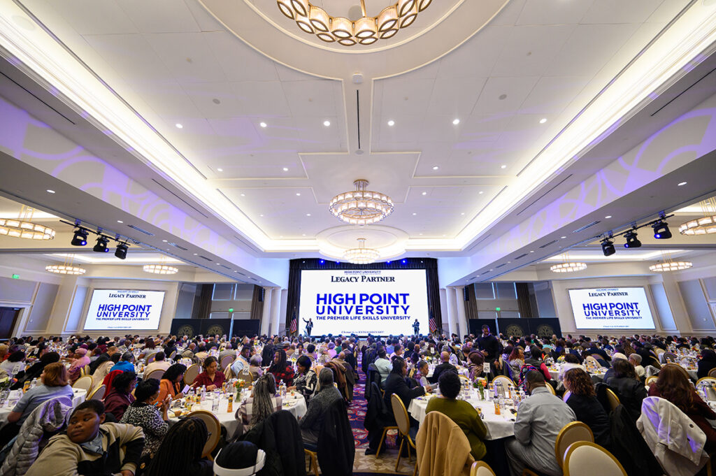 Community members filled the Nido and Mariana Qubein Arena and Convention Center for the annual Martin Luther King Jr. Day Breakfast hosted by the Ministers Conference of High Point and Vicinity.