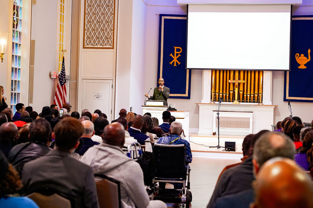 Students, faculty, staff and community members filled Hayworth Chapel as HPU hosted its annual Martin Luther King Jr. Worship Service on Jan. 19. Bishop Claude Richard Alexander, Jr. commemorated King’s memory and legacy as the guest preacher.