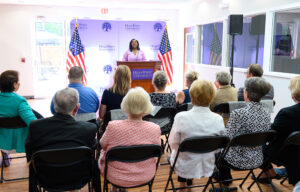 Dr. Racquel Ingram, founding dean for the school, honored the family for supporting the school, which in turn helps fill a national nursing shortage.