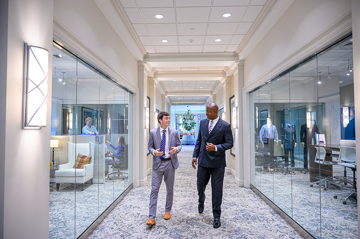 Students regularly visit Cottrell Hall to work with members of the HPU's Office of Career and Professional Development, including, Dr. Doug Hall, HPU's vice president of career and professional development, pictured right.