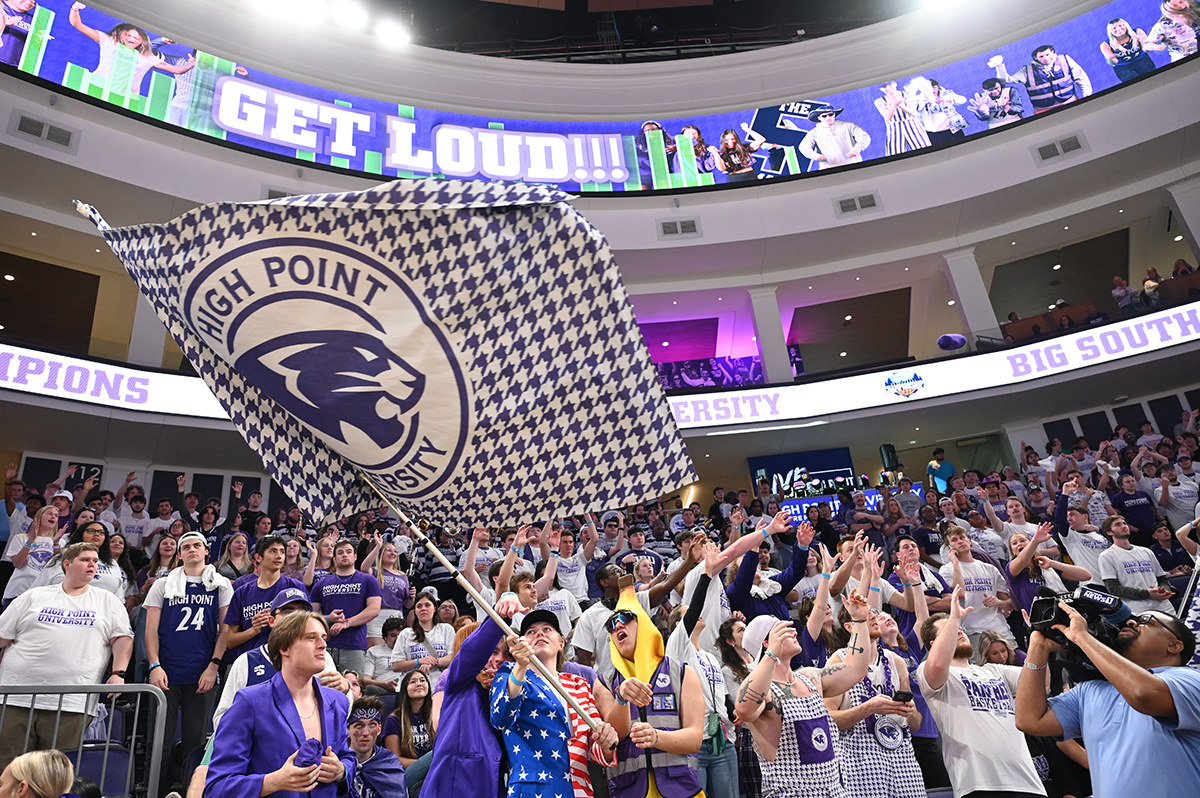 HPU was one of only 27 schools to have both its men’s and women’s teams make the NCAA Tournament during the 2024-25 season. HPU’s student section celebrated in the arena during last year’s watch party for the NCAA Tournament Selection Shows.