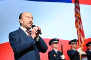Grammy Award-winning singer Lee Greenwood, whose hit song “God Bless the USA” has become one of the nation’s most recognizable patriotic anthems, gave a special performance at this year’s Veterans Day Celebration.