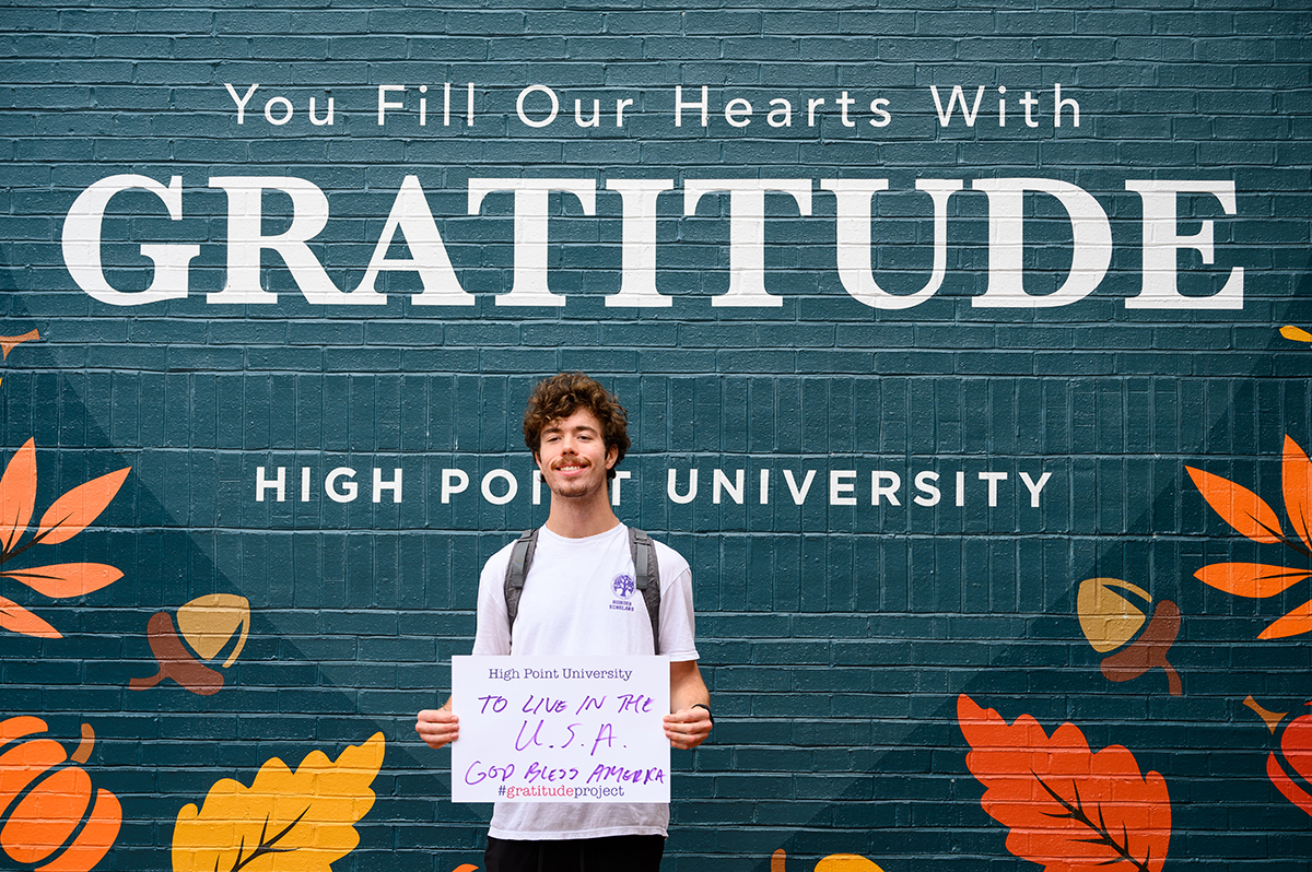 Jack Fobert, a senior mathematics and Spanish major from Boston, Massachusetts, expressed his gratitude for the country. 