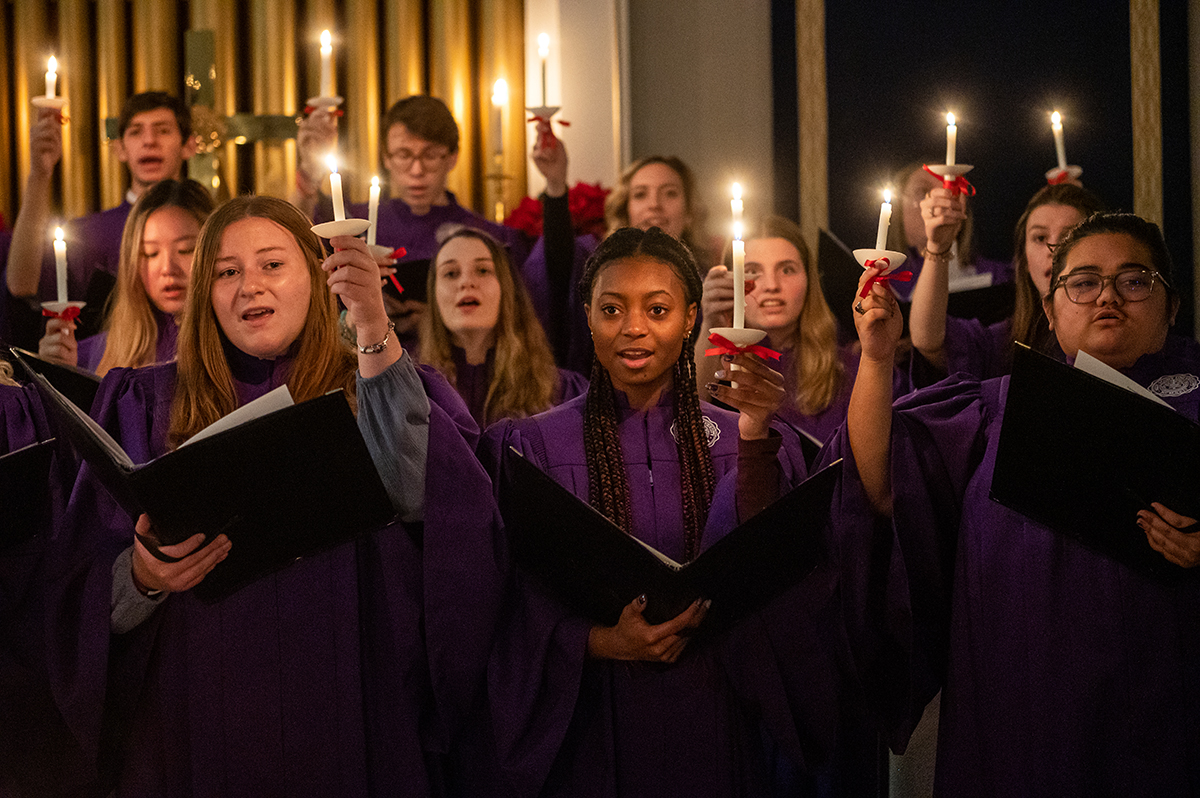 Lessons and Carols is a special candlelight service that will be held Wednesday, Dec. 4, from 5:30-6:30 p.m. at Hayworth Chapel. 
