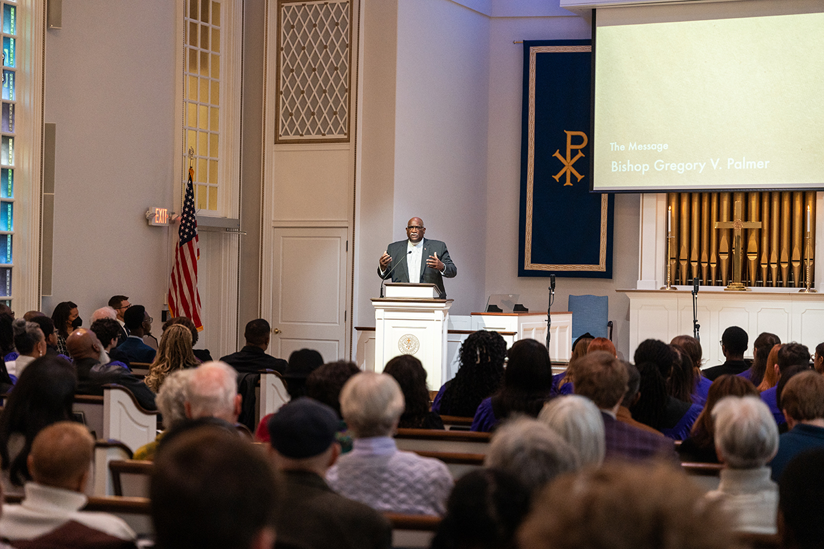 Students, faculty, staff and community members filled Hayworth Chapel as HPU hosted its annual Martin Luther King Jr. Worship Service this morning. Bishop Gregory Vaughn Palmer commemorated King’s memory and legacy as the guest preacher.