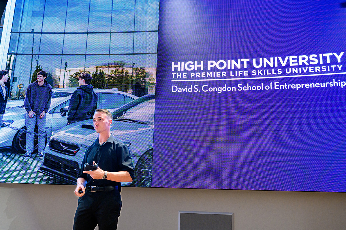 Tuomey pitches his business plan for ModMenu, a community-driven platform to streamline car modifications.