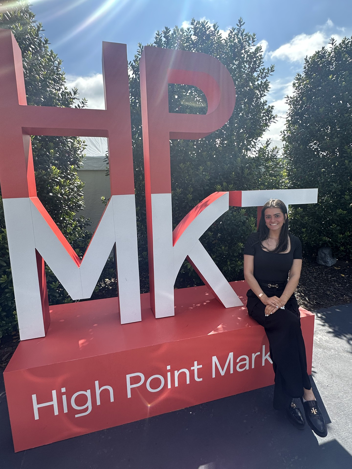 Caroline Clifton, a sophomore fashion merchandising major, attended High Point Market while working as a spring intern for the design team at King Textiles. 