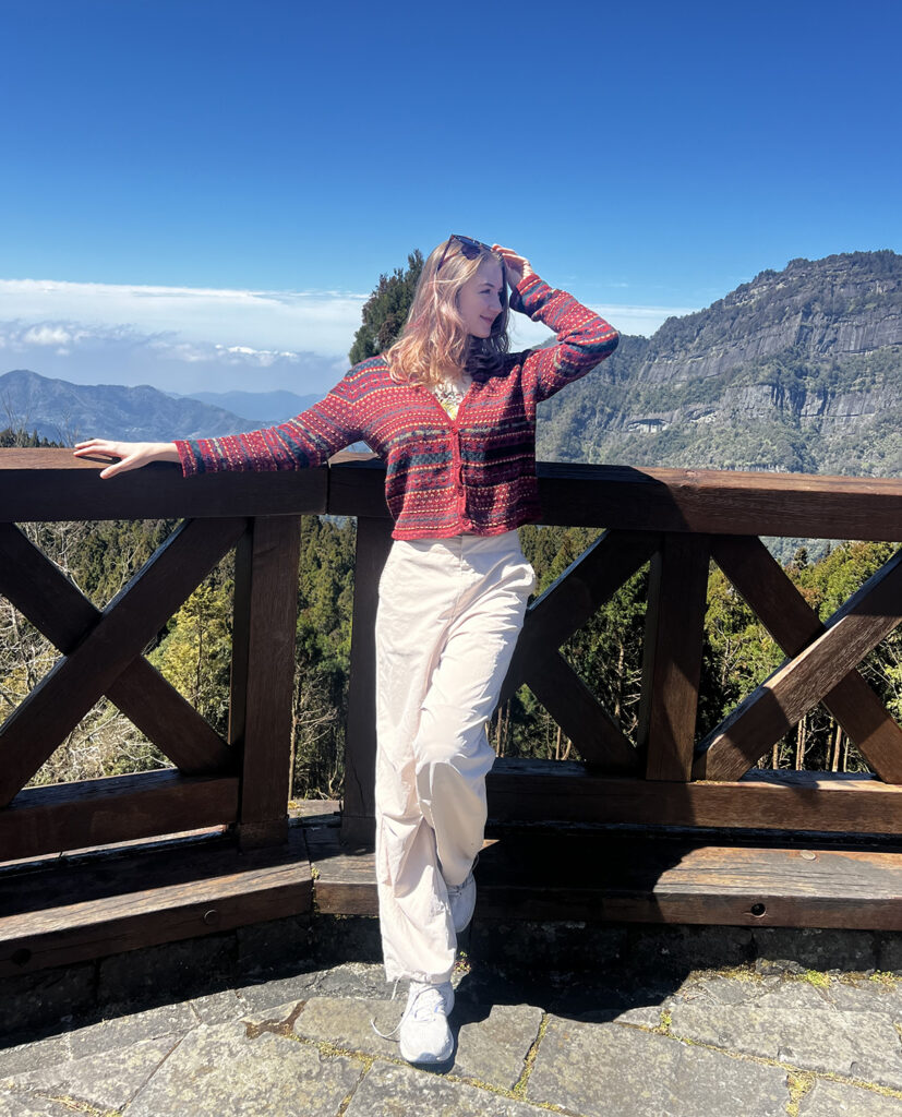 She was pictured in the Alishan National Forest in Taiwan in February 2025. 