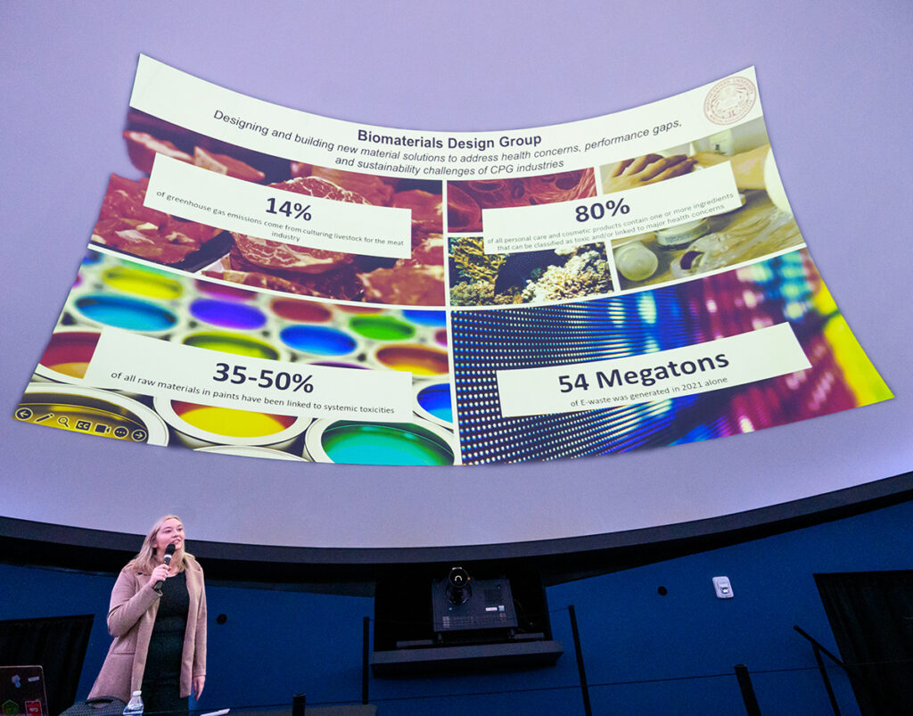 Olivia “Liv” Armendarez, a Class of 2022 alumna who earned a degree in biochemistry and is a Ph.D. candidate in chemistry and chemical biology at Northeastern University, returned as the 2025 SuRPS keynote speaker.