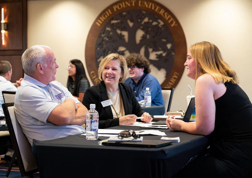 The judges selected Abby Fort, a senior psychology major from Baltimore, Maryland, as the winner of the elevator pitch competition.