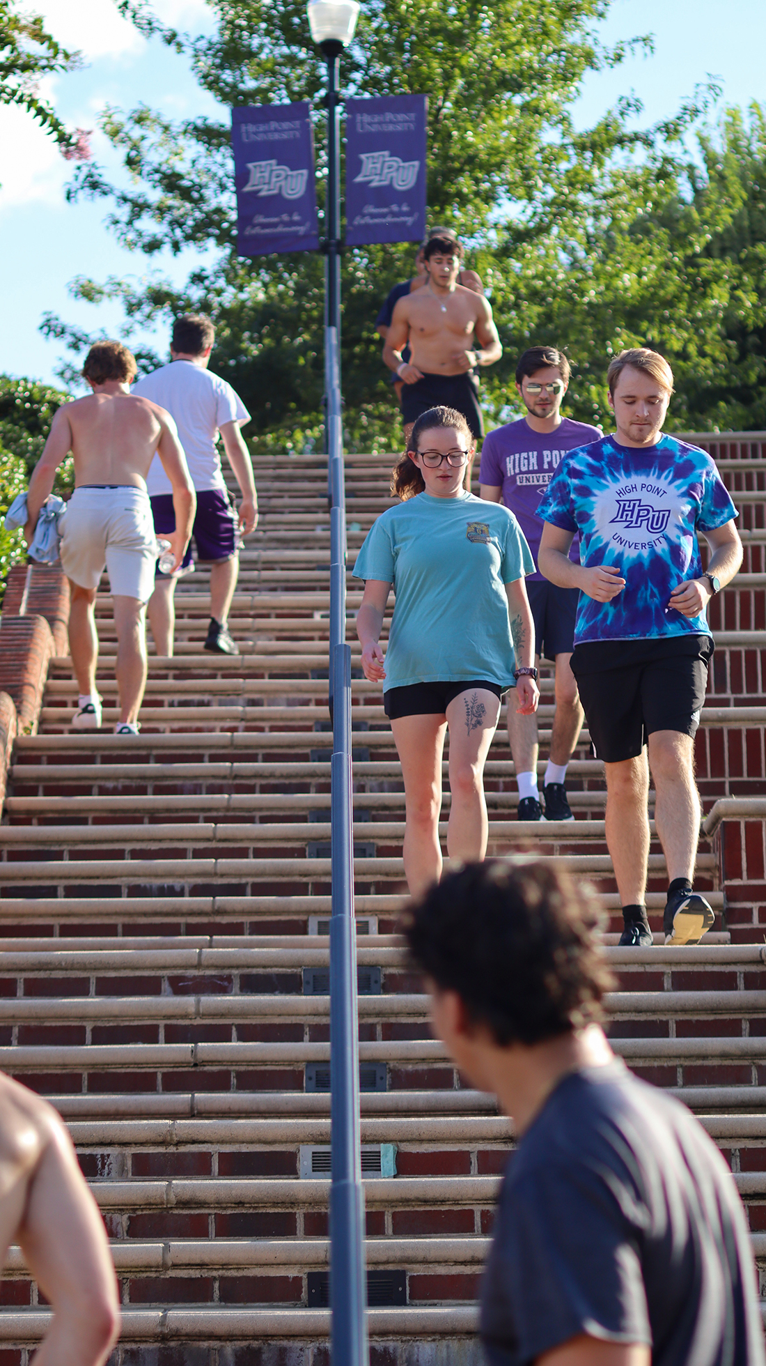 Students ran 110 flights of stairs in remembrance of the lives lost on Sept. 11, 2001.
