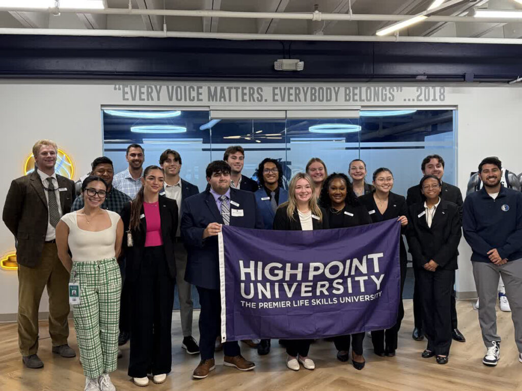 Students visited the Dallas Mavericks headquarters during their fall break.