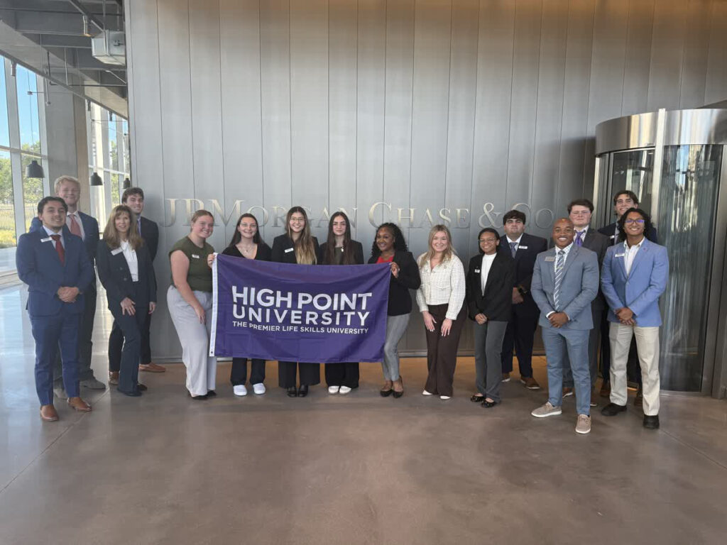 Students visited JPMorgan Chase in Dallas.