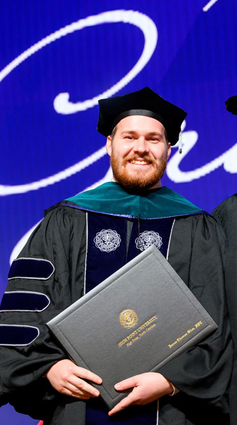 Dr. James Giles, a physical therapist who earned his doctorate degree from HPU in May 2025, was commissioned by the U.S. Air Force to report to officer training in February and start his residency in June. 