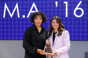 Jacinda Ortiz, Class of 2016, with Boles.