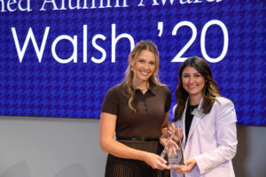 Caitie Walsh, Class of 2020, with Boles.