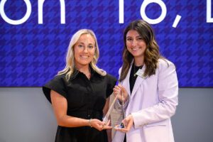 Dr. Natalie Wilson, Class of 2016 and 2020, with Boles.