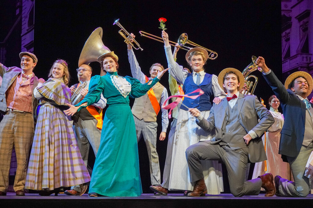 Theater students recently performed the musical comedy “Hello, Dolly!” Students will put on several plays this spring, including “Murder on the Orient Express.”