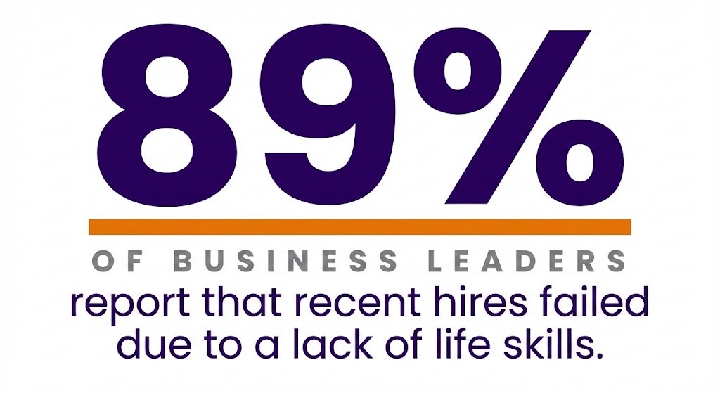 89 Percent of Business Leaders Report that recent hires failed due to lack of life skills