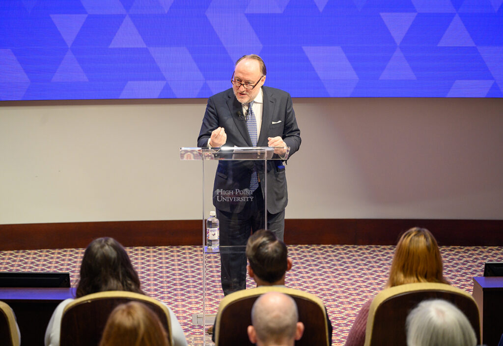 Lord Roberts’ lecture, held on March 25 in the Callicutt Life Skills Theater, reflected HPU’s commitment to intellectual engagement, civic leadership and patriotism.