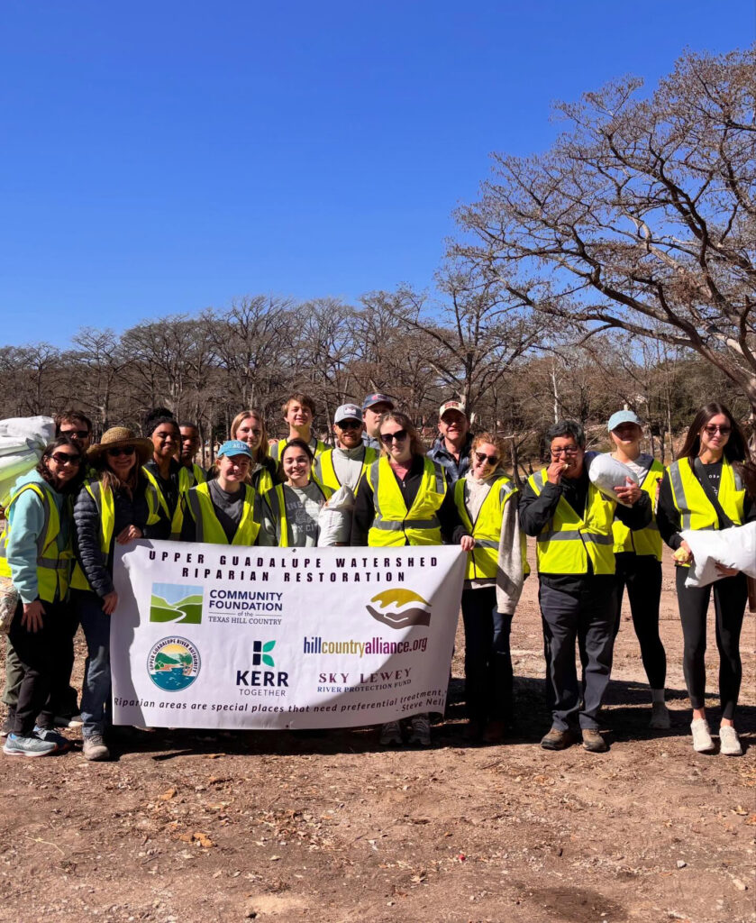 HPU students partnered with Hill Country Alliance and Global Empowerment Ministries to help fortify the banks of the Guadalupe River at Camp La Junta, just upriver from Camp Mystic where flooding killed 25 girls and two counselors during the Fourth of July 4 holiday weekend.