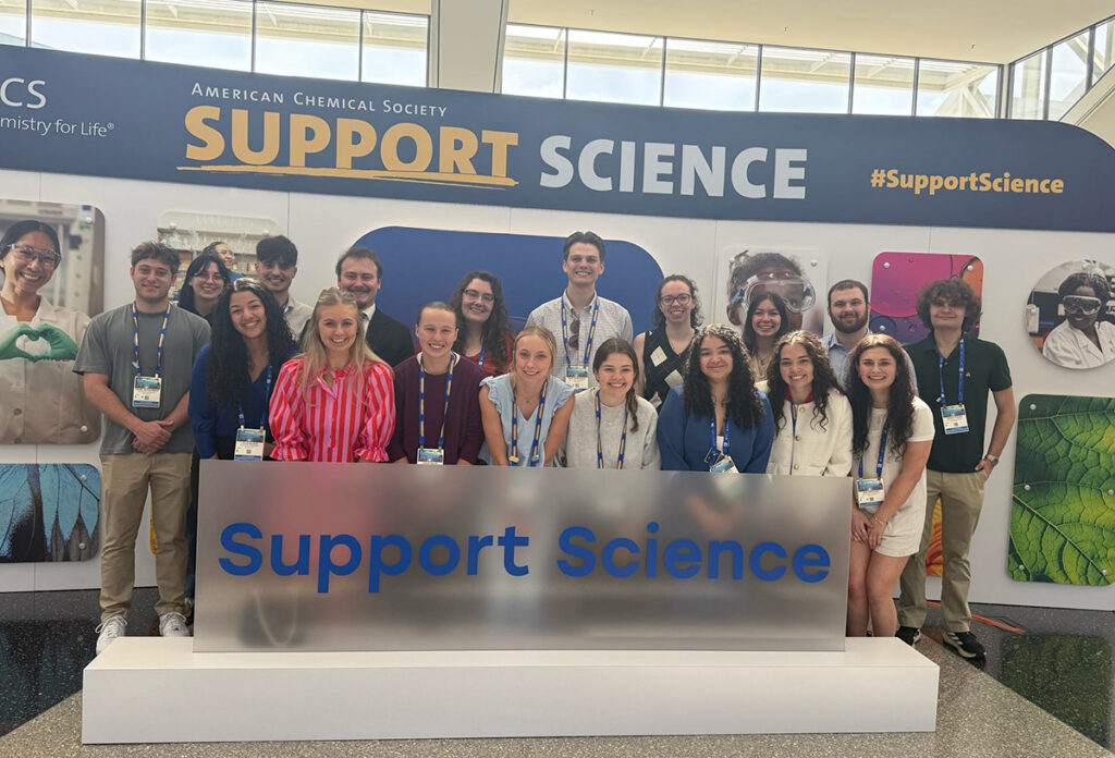 Twenty-three HPU undergraduates and six chemistry faculty presented original research at the American Chemical Society (ACS) national meeting and expo in Atlanta, Georgia. The ACS is one of the world's largest scientific societies and the foremost professional society for chemistry.