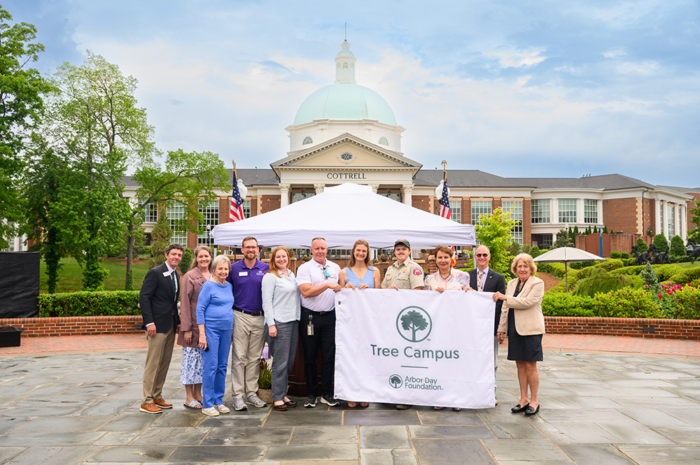 Representatives from the Arbor Day Foundation presented HPU campus leaders with the Tree Campus Higher Education Award at last year’s annual Arbor Day Celebration on campus.