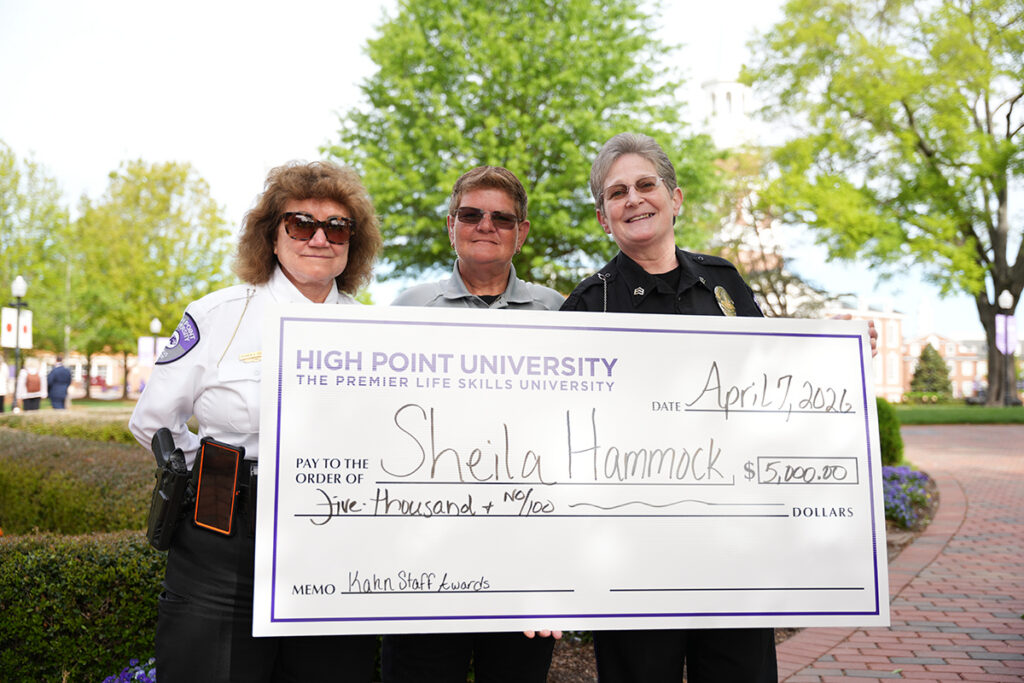 HPU Assistant Vice President for Campus Safety and Chief of Police Debra Duncan, right, with Officer Lori Matthews and Security Sgt. Sheila Hammock.