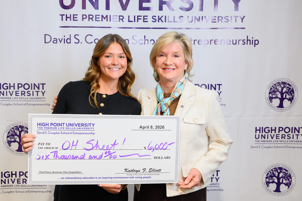 Thorn shared a smile with Cottrell during the award presentation.