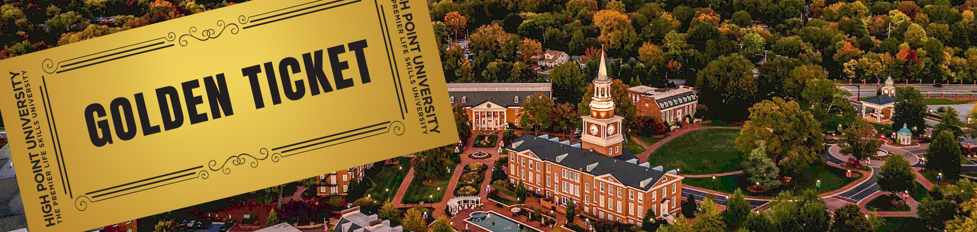 Golden Ticket Landing Page Banner