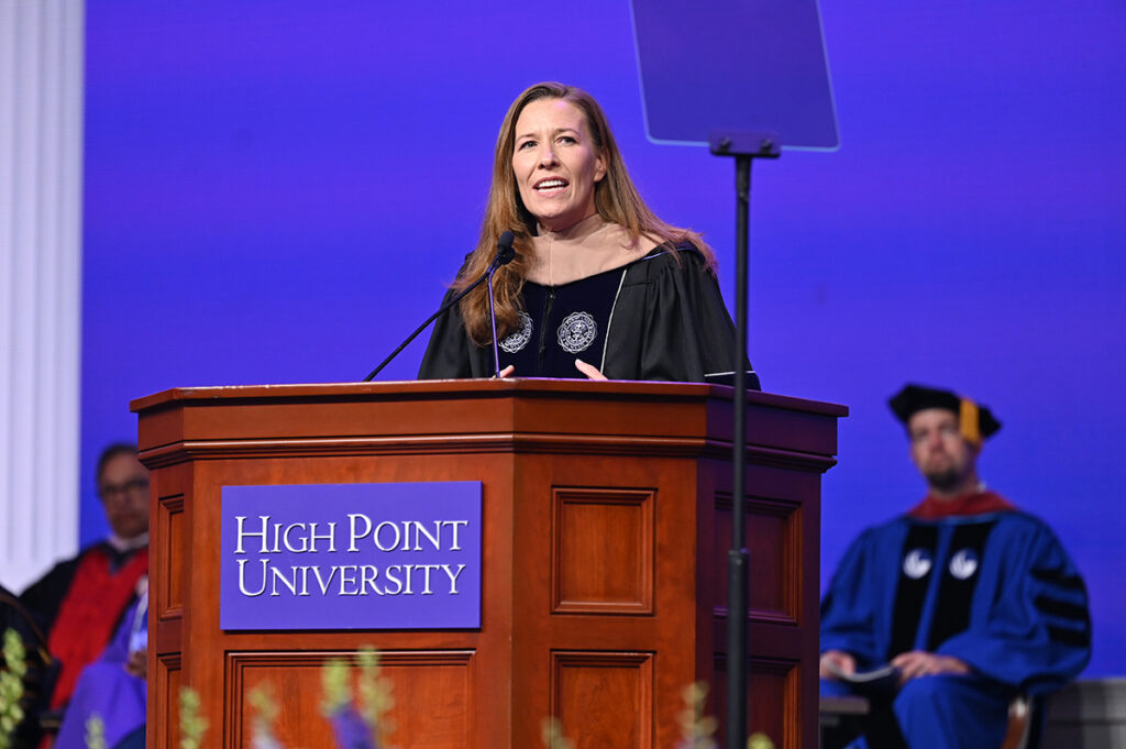 Kathryn McLay, the former president and CEO of Walmart International, addressed the graduates as the Commencement speaker. Her last day in her position at Walmart was on May 1.