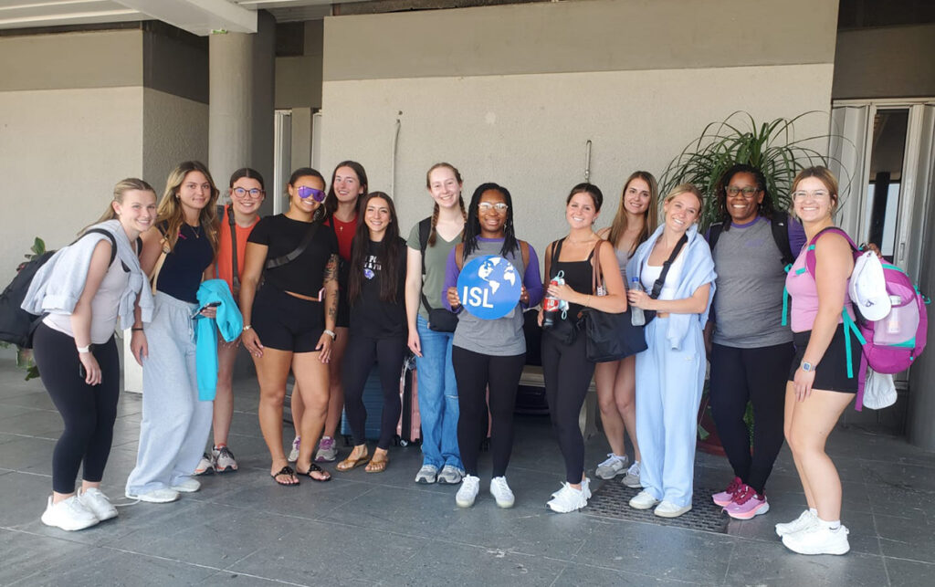 Nursing students and faculty arrived in Belize as partners with International Service Learning for an opportunity to learn about global health issues while serving communities with limited access to healthcare. Pictured from left were Olivia Dwyer, Lilliana Davito, Pyper Wedhoff, Erikah Freeman, Bailey Hatchett, Makayla Ferrell, Anabelle Stump, Dr. Alexis Best-Rhodes, Payton Bates, Claire Sparks, Ivy Knight, Professor Amber Scott and Camdyn Morton.