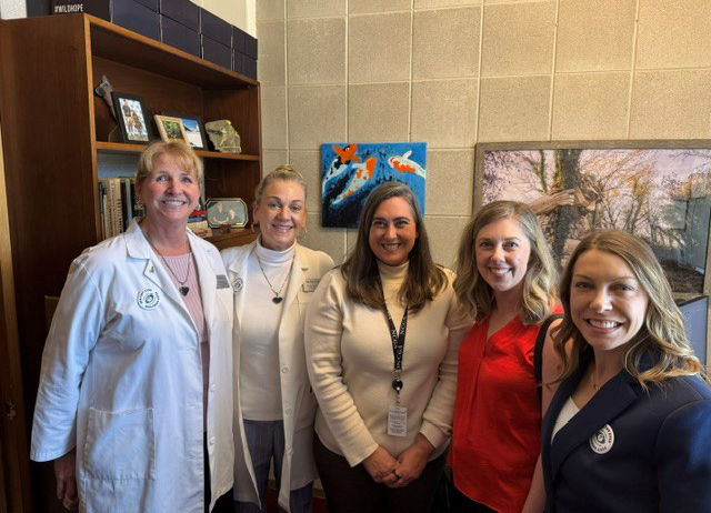 Drs. Heyman and Bade met with Rep. Amanda Cook, and optometrists Dr. Kimberly Orr and Dr. Lindsey Totten.