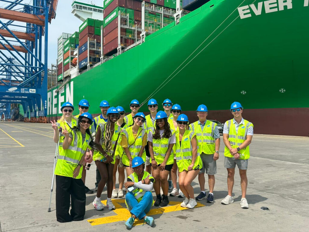 Supply chain management students toured major trading ports in central Vietnam.