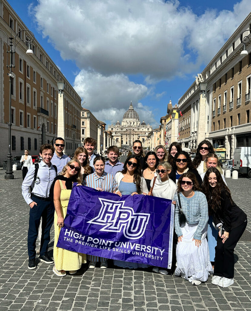 Students toured Vatican City and met with the Vatican's media and public relations team.
