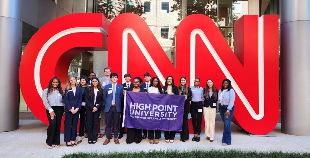Students toured Skydance-Warner Bros. Discovery, where CNN headquarters are located in Atlanta while visiting the city as part of the HPU in the City program.